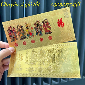 Mua Tiền Ngũ Phúc Plastic mạ vàng kỷ niệm Kèm Bao Lì Xì Tết phong thủy may mắn độc đáo đẹp mắt