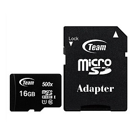 Mua Thẻ nhớ 16gb micro SDHC CL10_U1 500X Team Adapter (Đen) – Hàng Chính Hãng