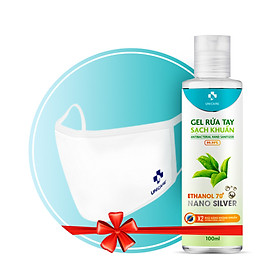 Combo Unicare: Gel Rửa Tay Khô Sạch Khuẩn (100 ml) + Khẩu Trang Vải Kháng Khuẩn 3D Mask