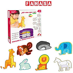 Bộ Xếp Hình Đầu Tiên Của Bé - 7 Con Vật Trong Sở Thú - Tia Sáng MFP-01 (39 Mảnh Ghép)