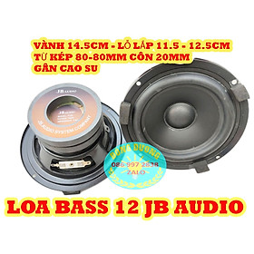 LOA BASS 12 JB AUDIO TỪ KÉP 80-80 GÂN CAO SU - COIL 20MM - KHUNG SẮT