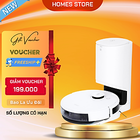 Robot Hút Bụi Lau Nhà Ecovacs N8 Pro Plus Kết Nối App Công nghệ OZMO 2.0 Lực Hút 2600 Pa Phù Hợp Diện Tích 200m2 Với Công Suất 40W - Hàng Chính Hãng