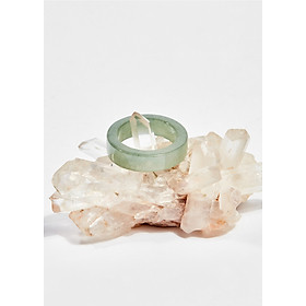 Nhẫn đá cẩm thạch nước ngọc ni19 mệnh hỏa , mộc - Ngọc Quý Gemstones