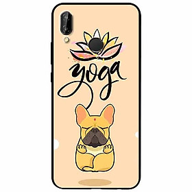 Ốp lưng in cho Huawei Nova 3e Mẫu Cún Yoga