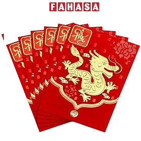 Bộ 6 Bao Lì Xì Nhũ Tết Bính Ngọ 2026 - H5.2 - Mẫu 10