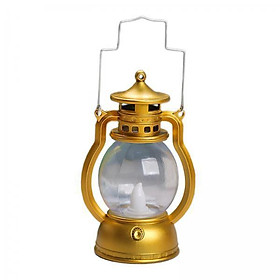 3xLantern LED Oil Lamp Table Porch Cabin Winery Light Golden