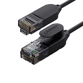 cáp mạng Utp LAN Ethernet toàn đồng Ugreen 122SM70656NW 10M 10Gbps 500MHz cat6a màu đen siêu mỏng OD2.8mm hàng chính hãng