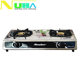Mua  Hàng Chính hãng  Bếp ga đôi mặt inox Raiden RDB-360A đầu đốt đồng nguyên chất cực bền