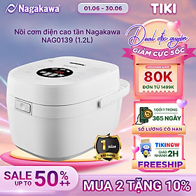 Nồi cơm điện cao tần 1.2L Nagakawa NAG0139 - Hàng chính hãng