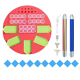 5D Diamond Paintings Tools Kit Beads Tray Organizer Art Accessories Red3