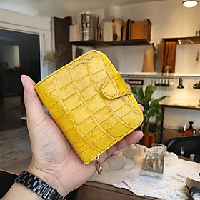 Ví mini nữ Da cá sấu màu Vàng nổi bật!
