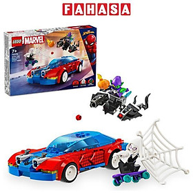 Đồ Chơi Lắp Ráp Mô Hình Siêu Xe Của Người Nhện - Spider-Man Race Car & Venom Green Goblin - Lego Superheroes 76279 (227 Mảnh Ghép)