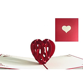 L20-️ Thiệp 3D Trái Tim Đỏ – Red Heart Pop Up Card Viethands Giftshop