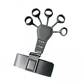 2xFinger Exerciser Stretcher Athlete Power Exercise Hand Grip Strengthener black