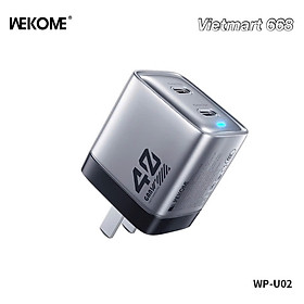 Mua Củ Sạc Nhanh 40W WEKOME WP-U02 - Công Nghệ GaN Mới Nhất - Tích Hợp 2 Cổng TypeC Hỗ Trợ Sạc Nhanh Lên Đến 40W - Hàng Chính Hãng