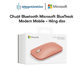 Chuột Bluetooth Microsoft BlueTrack Modern Mobile - Hồng đào Hàng chính hãng