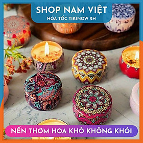 Nến Thơm Hoa Khô Không Khói, Thư Giãn Tinh Thần, Khử Mùi, Dễ Ngủ