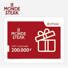 Giftpop - Phiếu Quà Tặng Le Monde Steak 200K