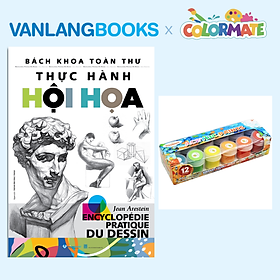 Sách Bách Khoa Toàn Thư - Thực Hành Hội Họa + Hộp 12 Màu Vẽ Acrylic 20ml - Vanlangbooks x Colormate