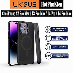 Ốp lưng tản nhiệt từ tính cho iPhone 12 / 13 / 14 Pro / 14 Pro Max hỗ trợ sạc Maqsafe & tản nhiệt hiệu Likgus Cooling Case - chống sốc cực tốt, chất liệu cao cấp, siêu tản nhiệt - hàng nhập khẩu