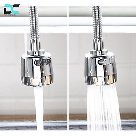 Đầu vòi nước tăng áp xoay 360 độ thép không gỉ vỏ nhựa ABS có 2 chế độ , dài 18cm