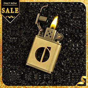 Mua Vỏ Hột Quẹt Bật Lửa Xăng Zorro Z598 Làm Bằng Đồng Nguyên Khối Màu Vàng - Dùng Xăng Bấc Đá Cao Cấp
