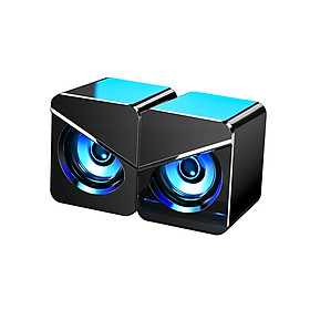 Computer Subwoofer Speaker USB Wired Home Office Desktop Speaker with Heavy Bass Cool Atmosphere Light Stereo Sound