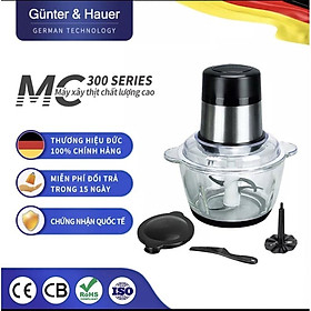 Günter & Hauer Máy Xây Thịt Đa Năng 500W 2.0L + Lưỡi Dao Inox Không Rỉ MC300 - Hàng chính hãng