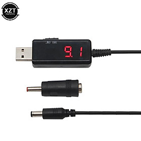 Cáp chuyển đổi USB đến DC Boost 5V đến 9V 12V có thể điều chỉnh Volt LED LED Displance Transformer DC Power Điều chỉnh
