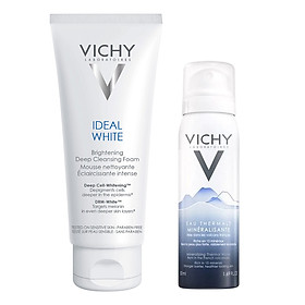 Sữa Rửa Mặt Tạo Bọt Dưỡng Trắng Da Vichy Ideal White Deep Cleansing Foam (100ml) tặng Nước Khoáng Dưỡng Da (50ml) - 100873969
