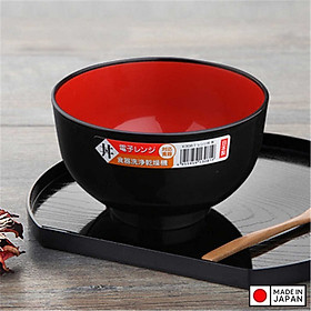 Bát nhựa tròn to màu đen (Ø16x9.6cm) - Hàng Nội Địa Nhật Bản