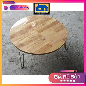 Mua bàn tròn gỗ cao su đường kính 60 chân đại