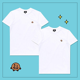 Set 2 áo thun BT21 x HUNT 2Pack Set White Shooky HIXH8A801T