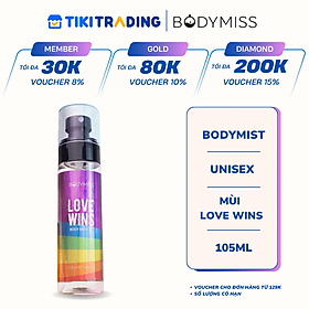 [MUA 1 TẶNG 1]Bodymist Nam Nữ Toàn Thân Lưu Hương 6 Giờ - Nước Hoa Hẹn Hò BODYMISS 105ml (Chai)