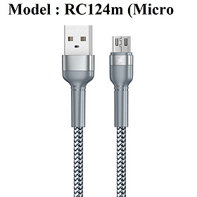 Mua Cáp sạc và dữ liệu 2.4A Usb to micro/iP/ type-C Remax RC124m / RC124i / RC124a MÀU NGẪU NHIÊN_ Hàng chính hãng