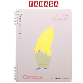 Sổ Lò Xo A5 - Kẻ Caro - 160 Trang 70gsm - Land Of Too-Shy - Campus RN-A5G160LTS-02