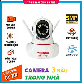 Mua (Lỗi 1 đổi 1) Camera Yoosee 3 râu 5.0 11LED quay quét 360 độ  điều khiển xoay trên điện thoại  full phụ kiện - Hàng chính hãng