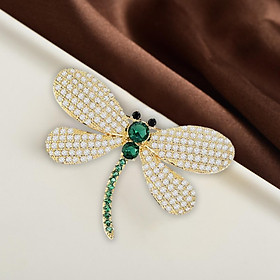 Dragonfly Brooch Pin Lapel Badge Jewelry Rhinestone Butterfly Brooches Lapel Pin for Anniversary Women Dress