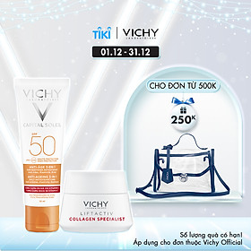 Bộ Kem Chống Nắng Ngăn Ngừa Các Dấu Hiệu Lão Hóa Vichy Capital Soleil Anti-Age