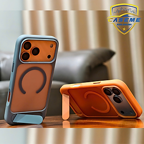 Ốp lưng LIKGUS lưng mờ có giá đỡ, chống trầy cao cấp cho iPhone 17 Pro Max - Hàng Chính Hãng - Xám