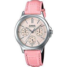 Đồng Hồ Nữ Dây Da Casio LTP-V300L-4AUDF (33mm) - Hồng