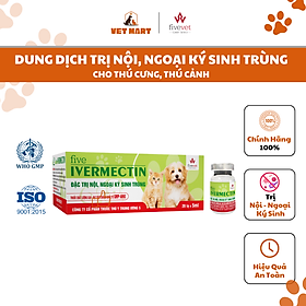 Five Ivermectin - Thuốc Hỗ Trợ Trị Nội, Ngoại Ký Sinh Trùng Cho Thú Cưng - Fivevet