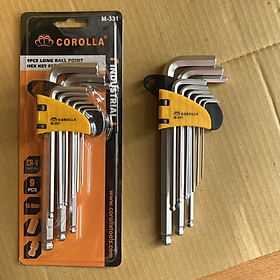 Mua (CHÍNH HÃNG) Bộ lục giác 9 chi tiết COROLLA size 1 5-10mm chịu nhiệt tốt