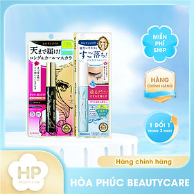 Set Dây Mascara Chuốt Cong Và Dài Mi Mascara Tẩy Trang Mi Kissme Heroine Make (Set 2 cây)