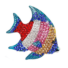 Rhinestone Crystal Brooch Pin Animal Tropical Sea   Nautical Badge