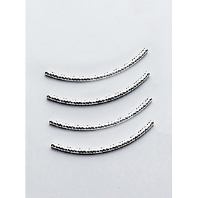 Combo 4 cái charm bạc ống xoắn họa tiết xỏ ngang - Ngọc Quý Gemstones