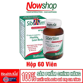 Viên Uống Giảm Cân SiberSlim HealthAid Anh Quốc Giảm Béo Cấp Tốc Đốt Mỡ Siêu Mạnh Giảm Thèm Ăn Giảm Mỡ Bụng Nhanh Dáng Thon Gọn 60 Viên Nhập Khẩu Chính Hãng