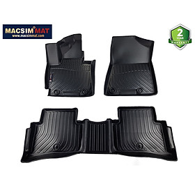 Thảm lót sàn xe ô tô Hyundai Santafe 2014-2018 Nhãn hiệu Macsim chất liệu nhựa TPE cao cấp màu đen (2 hàng ghế)