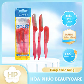 Dao Cạo Lông Mày Cán Gập Kai 01243 - 3P (Set 3 cây)