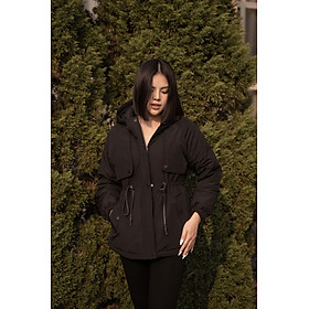 Áo khoác nữ dáng dài ulzzang Hàn Quốc, rút eo , có túi trong đựng vừa điện thoại TKfashion - 3LK128
